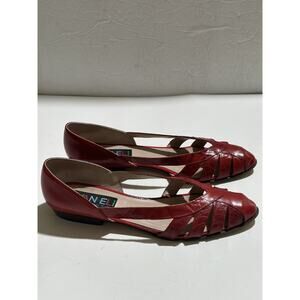 Vaneli Vintage Sz 8 Shoes Red Patent Leather Slip on Casual Made In Italy
